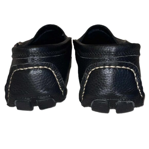 Banana Republic Black Pebbled Leather Driving Mocs Loafers Mens Slip-ons Sz 10 - Picture 3 of 6